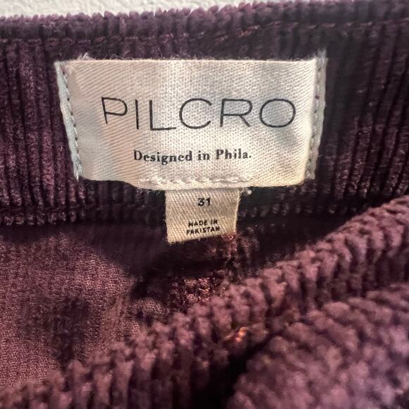 Pilcro Plum Purple The Icon Flare Corduroy Pants Size 31 - Picture 3 of 9